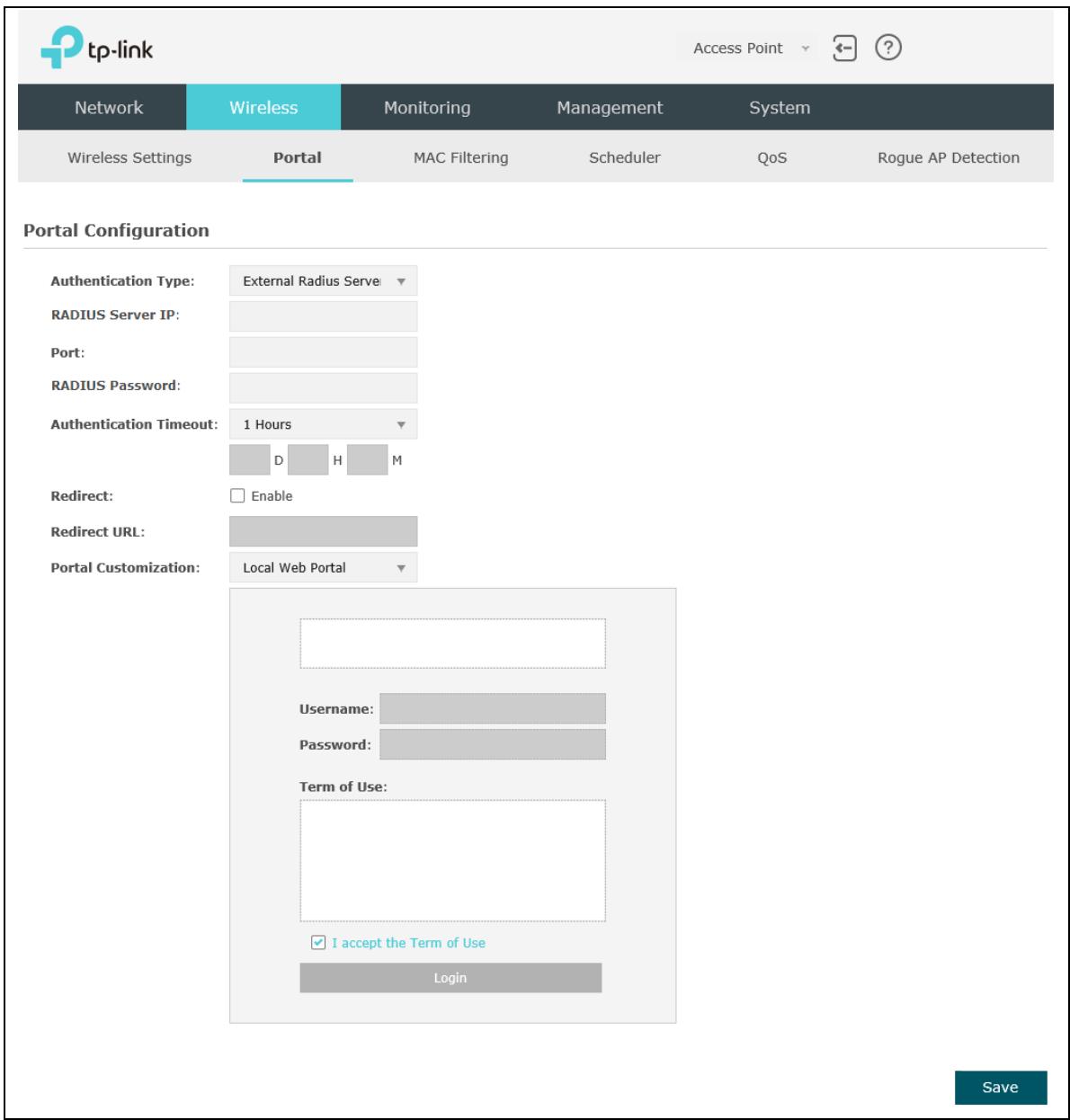 TP-LINK EAP225 - Local Web Portal - 1