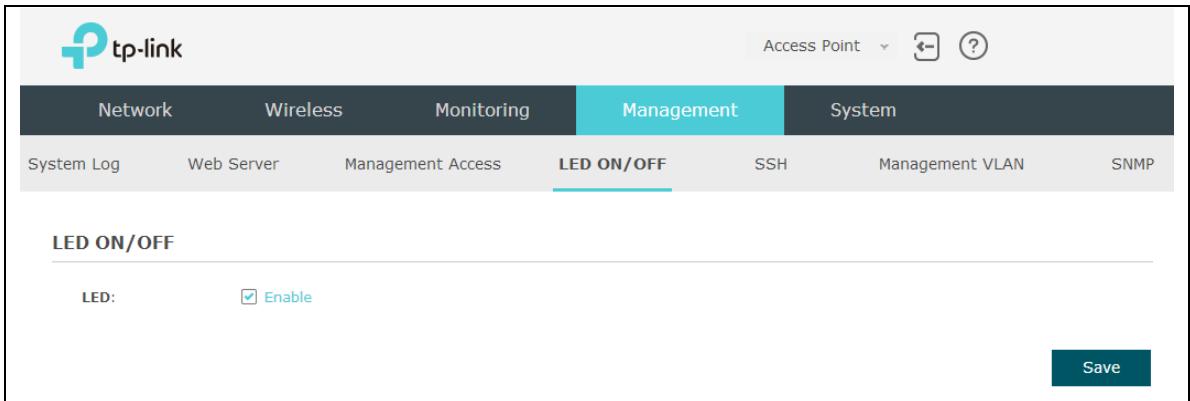 TP-LINK EAP225 - LED ON/OFF - 1