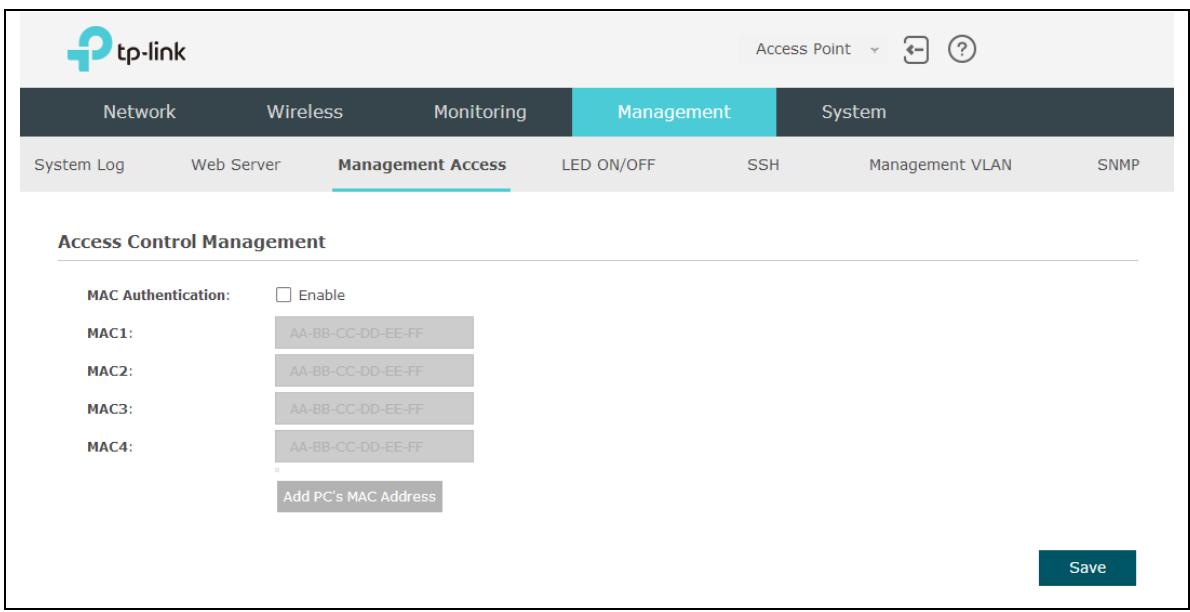 TP-LINK EAP225 - Management Access - 1