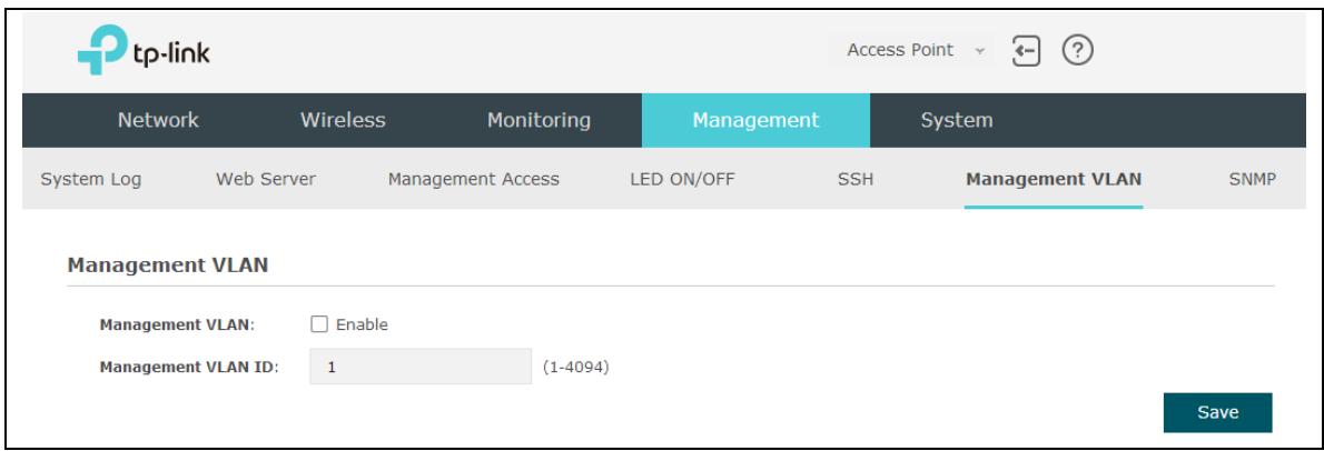 TP-LINK EAP225 - Management VLAN - 1