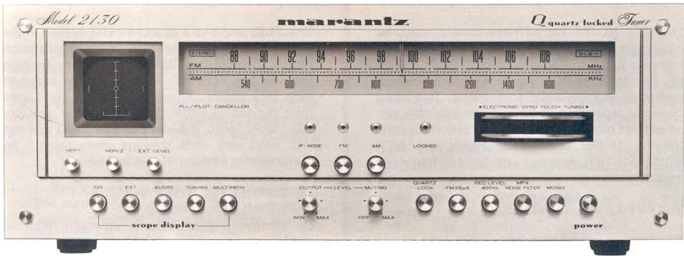 MARANTZ 2130 - SIGNAL CONNECTION CHECKLIST - 1