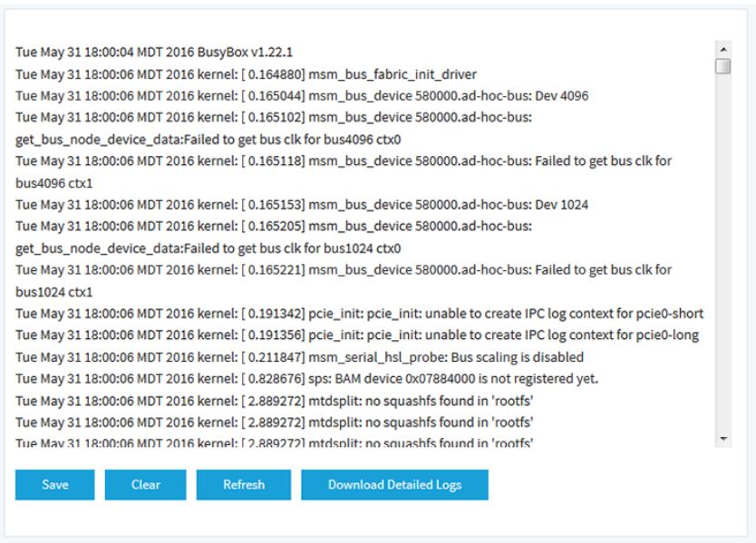 NETGEAR WAC510 - Select Management > Monitoring > Logs. - 1
