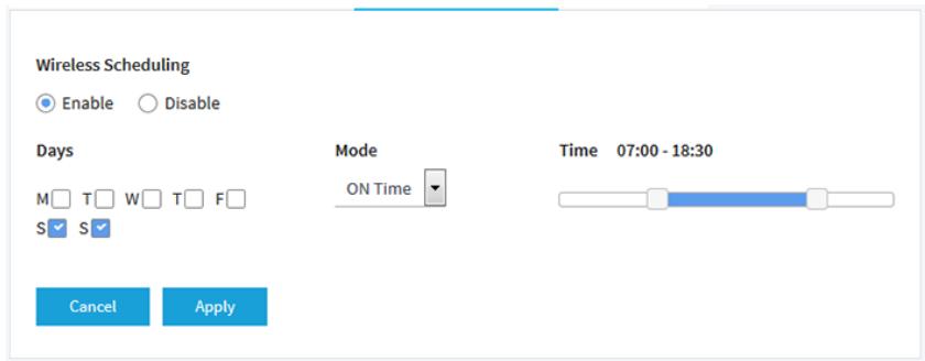 NETGEAR WAC510 - To set up and enable a WiFi on/off schedule: - 1