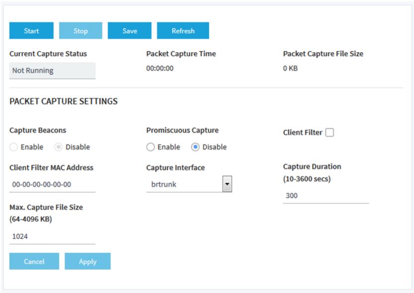 NETGEAR WAC510 - To capture packets: - 1