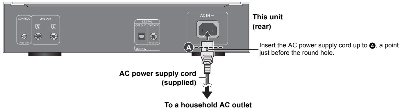 TECHNICS SLC700ES - AC power supply cord connection - 1