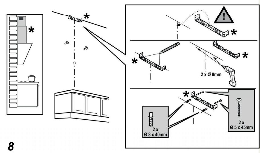ESSENTIELB EHDD 614B  -  EHDD 614N -  EHDD 914B -  EHDD 914N - Pour fixer la hotte au mur - 7