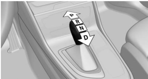 BMW X2 - Placer la manette de sélection sur D, N, R ou P - 2