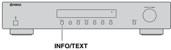 YAMAHA T-D500 - Mottagning av Radio Data System-information (endast FM-stationer) - 1