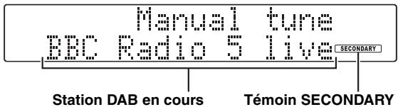 YAMAHA T-D500 - Appuyez sur TUNING 公 / 公 pour selectionner la station DAB souhaitee. - 2