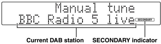 YAMAHA T-D500 - Press TUNING 公 / 公 to select the desired DAB station. - 2