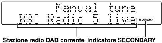 YAMAHA T-D500 - Premere TUNING / per selezionare la stazione radio DAB desiderata. - 2