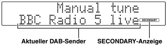 YAMAHA T-D500 - Drücken Sie TUNING / zur Auswahl des gewünschten DAB-Senders. - 2