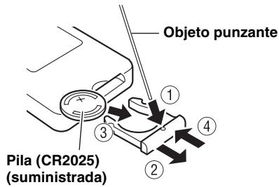 YAMAHA T-D500 - Instalación de la pila en el mando a distancia - 1