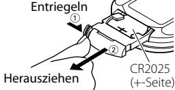 KENWOOD T92L - Batterie der Fernbedienung wechseln - 1
