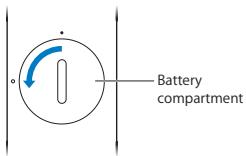 APPLE TV 32GB 4E GENERATION - Changing the remote battery - 1