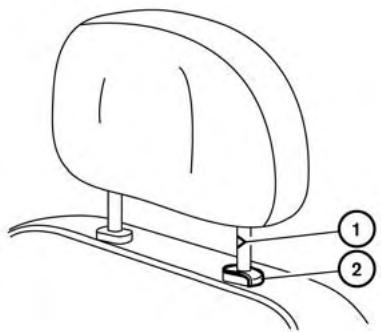 NISSAN LEAF 2018 - COMPOSANTS D'APPUIE-TÉTE NON RÉGLABLE - 2