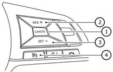 NISSAN LEAF 2018 - RÉGULATEUR DE VITESSE (SELON L'ÉQUIPEMENT) - 1
