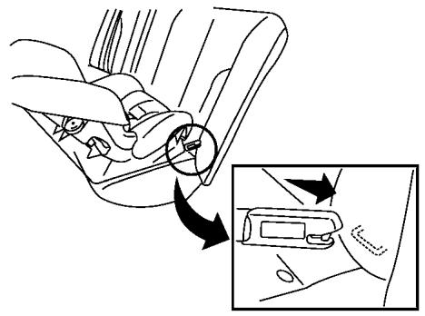 NISSAN LEAF 2018 - Ensemble de retenue d'enfant orienté vers l'arrière, fixations montées sur une sangle - étape 2 - 1