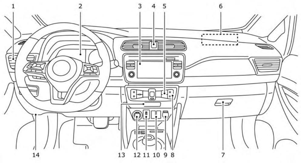NISSAN LEAF 2018 - TABLEAU DE BORD - 1