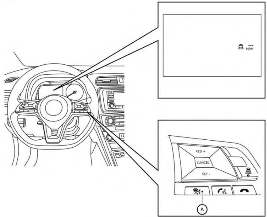 NISSAN LEAF 2018 - FONCTIONNEMENT DU RÉGULATEUR DE VITESSE - 1