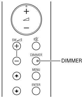 SONY HTSF150 - Changing the Brightness of the Front Panel Display and Indicators (DIMMER) - 1