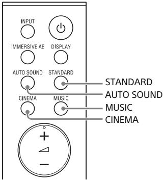 SONY HTSF150 - Setting the Sound Effect that is Tailored to Sound Sources (Sound Mode) - 1