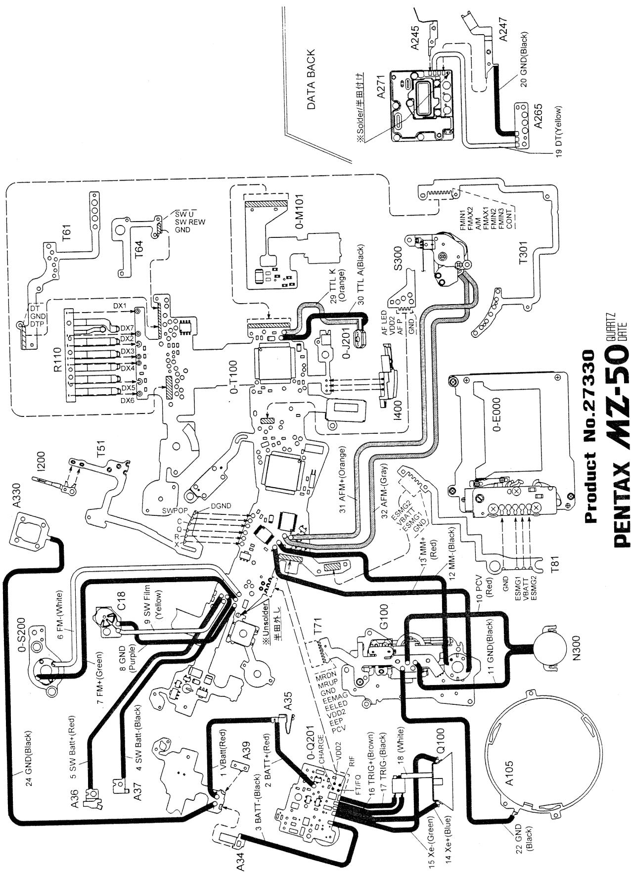 PENTAX MZ 50 - EXPLODED ILLUSTRATION - 2