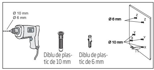 BEKO HCA62540B  -  HCA92540B - Realizarea orificilor de agaţare - 1