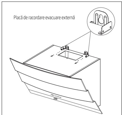 BEKO HCA62540B  -  HCA92540B - Instalarea hotei pe perete - 3