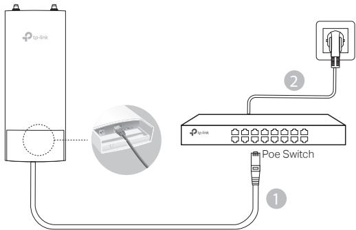 TP-LINK EAP110 OUTDOOR - ■ Poe Switch ile - 1