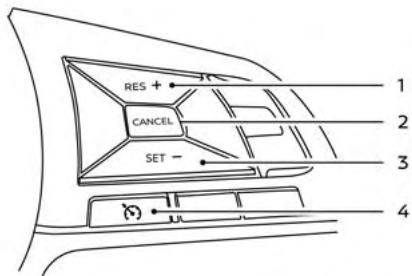 NISSAN LEAF 2 - RÉGULATEUR DE VITESSE (SELON L'ÉQUIPEMENT) - 1