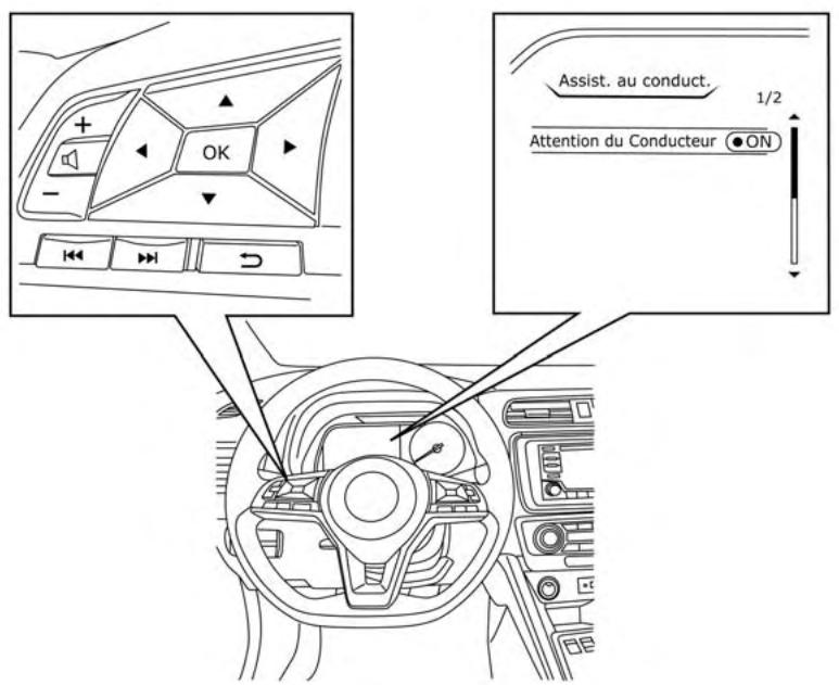NISSAN LEAF 2 - FONCTIONNEMENT DU SYSTEME D'ALERTE VIGILANCE CONDUCTEUR INTELLIGENT - 1