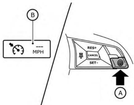 NISSAN LEAF 2 - Témoin de vitesse programmée : - 1