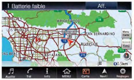 NISSAN LEAF 2 - AFFICHAGES D'INFORMATION D'AVERTISSEMENT (MODELES AVEC DISPOSITIF D'AIDE À LA NAVIGATION) - 1