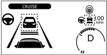 NISSAN LEAF 2 - Affichage du système lorsqu'un vehicule vous precede - 1