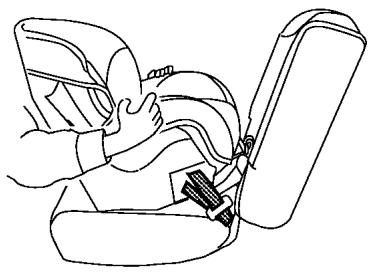 NISSAN LEAF 2 - Emplacement des points d'ancrage de la sangle supérieure : - 4