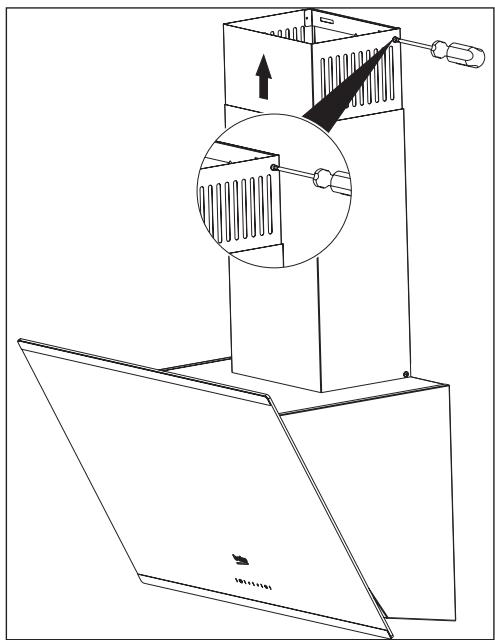 BEKO HCA93640BH - HCI91845 - Abzugsschacht installieren - 2