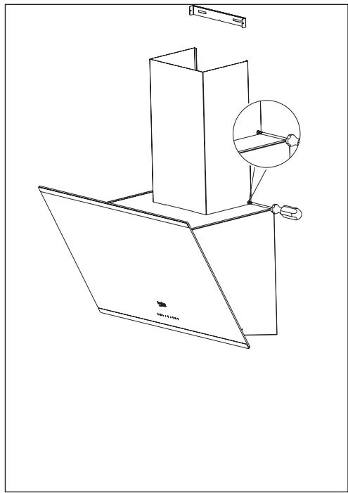 BEKO HCA93640BH - HCI91845 - Namestitev cevi za dimni plin nape - 1