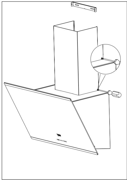 BEKO HCA93640BH - HCI91845 - Instalación de la chimenea de la campana extractora - 1