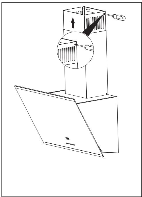 BEKO HCA93640BH - HCI91845 - Namestitev cevi za dimni plin nape - 2
