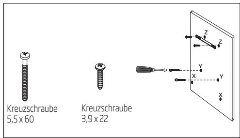 Kreuzschraube 5,5 x 60 Kreuzschraube 3,9 x 22