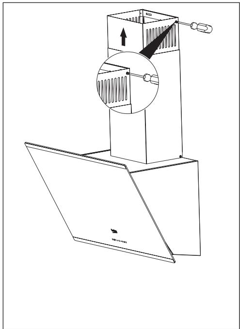 BEKO HCA93640BH - HCI91845 - Installatie van rookkanaal van de afzuigkap - 2