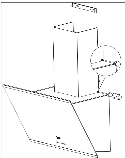BEKO HCA93640BH - HCI91845 - Installing the hood flue - 1