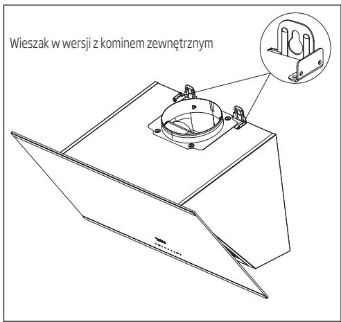 Wieszak w wersji z kommenem zewnętrznym