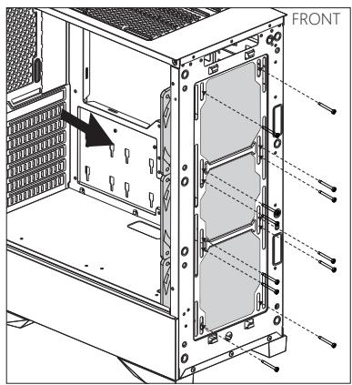 ANTEC DP501 - INSTALLING LIQUID COOLING RADIATOR - 1