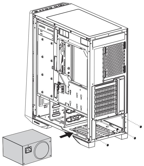 ANTEC DP501 - POWER SUPPLY INSTALLATION - 1