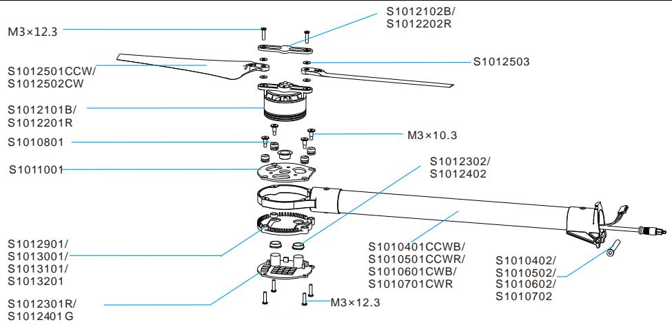 DJI SPREADING WINGS S1000+ ARF - SPREADING WINGS S900 RTF - Part List - 2