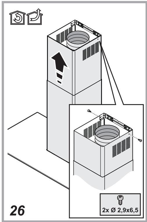 ESSENTIELB EHDB 914  -  EHDB 914I -  EHD 914V - Pour fixer la hotte au mur - 26