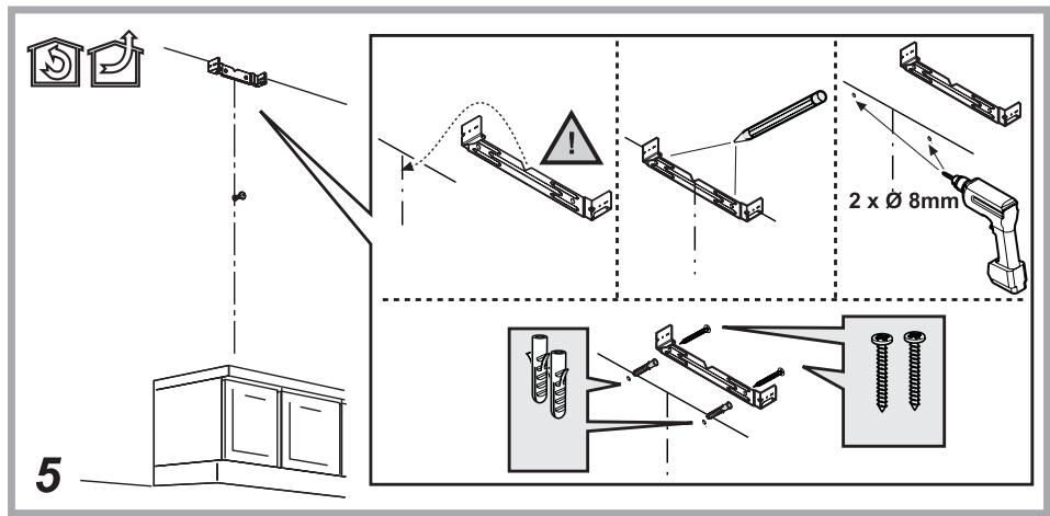 ESSENTIELB EHDB 914  -  EHDB 914I -  EHD 914V - Pour fixer la hotte au mur - 5