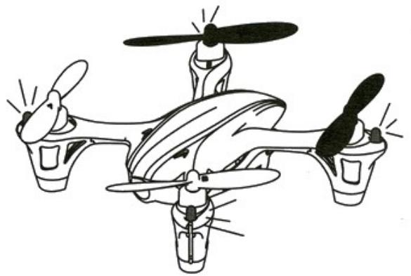 HUBSAN X4 PLUS (H107P) RTF - À propos des LED : - 1